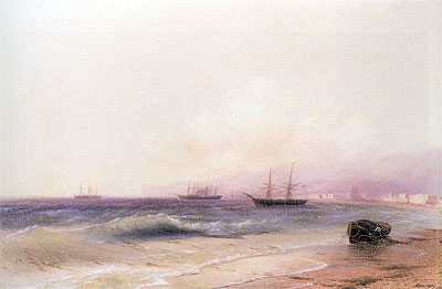 View of the Coast at Feodosia, 1878 | Aivazovsky | Giclée Canvas Print