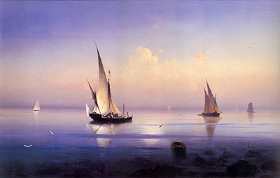 Calm Morning near Vico, 1841 | Aivazovsky | Giclée Canvas Print