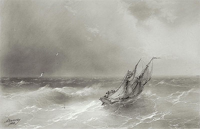 High Seas, 1874 | Aivazovsky | Giclée Papier-Kunstdruck