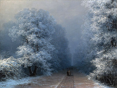 Winter Landscape, 1881 | Aivazovsky | Giclée Leinwand Kunstdruck