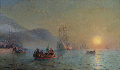 Columbus Sailing from Palos, 1892 | Aivazovsky | Giclée Canvas Print