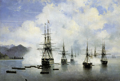The Landing Raevsky in Subashi, 1839 | Aivazovsky | Giclée Canvas Print