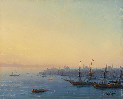 Sunset over Constantinople, n.d. | Aivazovsky | Giclée Leinwand Kunstdruck