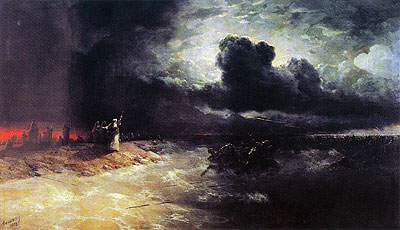 The Crossing of the Red Sea, 1892 | Aivazovsky | Giclée Leinwand Kunstdruck