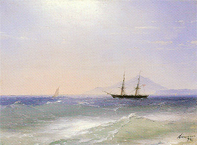 View of Ischia, 1874 | Aivazovsky | Giclée Leinwand Kunstdruck