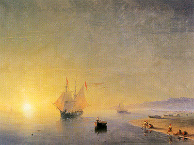 Turkish Coastal Scene, 1874 | Aivazovsky | Giclée Leinwand Kunstdruck