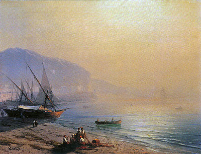 The Sea Shore, 1874 | Aivazovsky | Giclée Leinwand Kunstdruck
