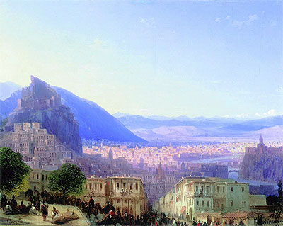 View of Tiflis, 1868 | Aivazovsky | Giclée Canvas Print