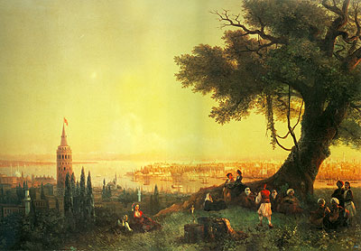 Constantinople, Galata and the Golden Horn, 1846 | Aivazovsky | Giclée Leinwand Kunstdruck