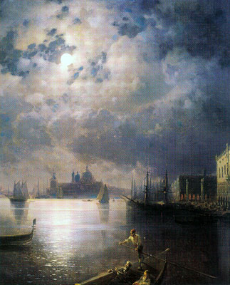 Byron in Venice, n.d. | Aivazovsky | Giclée Leinwand Kunstdruck
