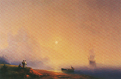 Crimean Tartars on the Sea Shore, 1850 | Aivazovsky | Giclée Canvas Print