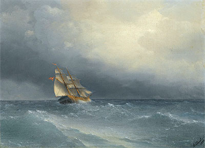 Aivazovsky | The Lifting Storm, 1880 | Giclée Canvas Print
