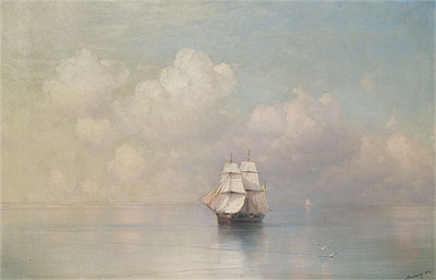 Ruhige See, 1884 | Aivazovsky | Giclée Leinwand Kunstdruck