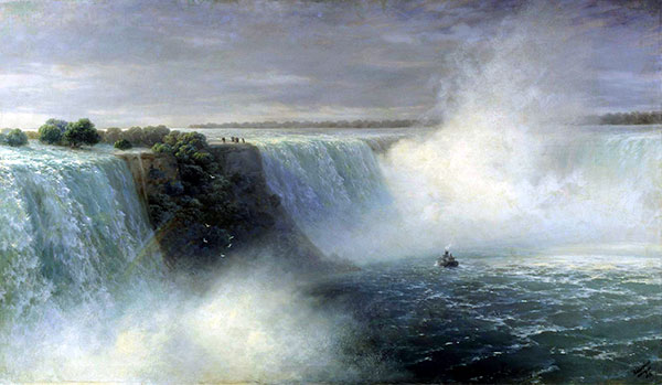 Ansicht von Niagara Falls, 1892 | Aivazovsky | Giclée Leinwand Kunstdruck