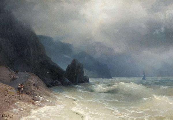 Meeresstrand, 1886 | Aivazovsky | Giclée Leinwand Kunstdruck
