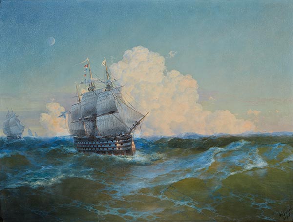 Schiff 'Zwölf Apostel', 1897 | Aivazovsky