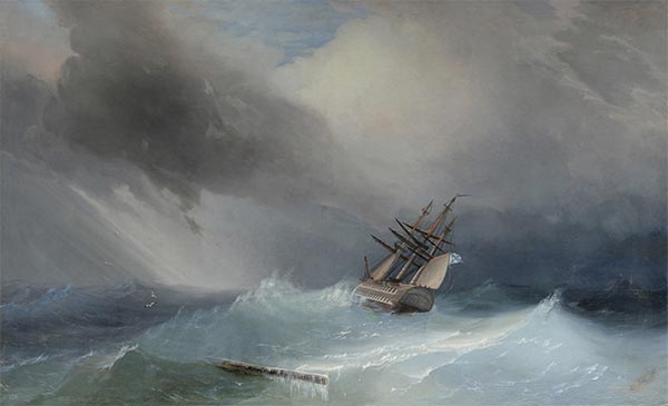 Sturm, 1851 | Aivazovsky | Giclée Leinwand Kunstdruck