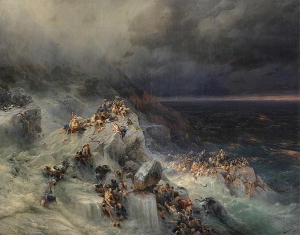 Die Sintflut, 1864 | Aivazovsky | Giclée Leinwand Kunstdruck