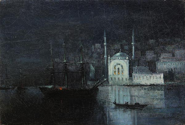 Constantinople at Night, 1886 | Aivazovsky | Giclée Canvas Print