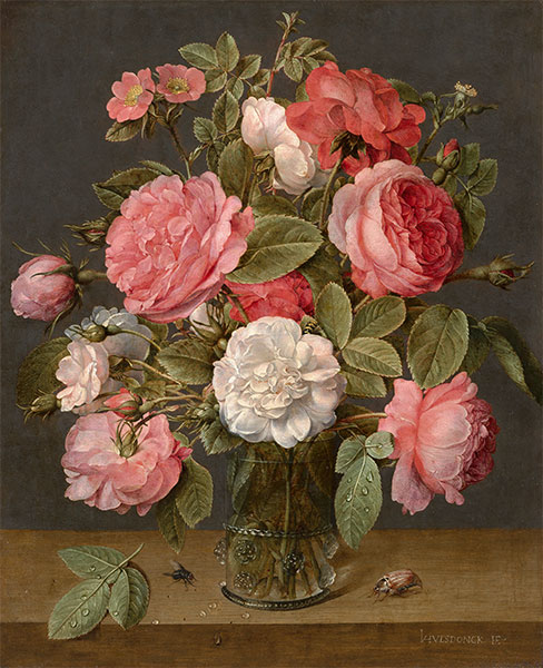 Roses in a Glass Vase, c.1640/45 | Jacob van Hulsdonck | Giclée Canvas Print