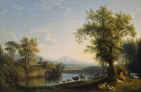 Philippe Hackert | Landscape with Cattle, 1787 | Giclée Canvas Print