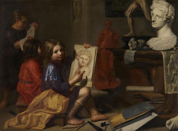 Das Atelier des Künstlers, 1666 | Jacob van Oost