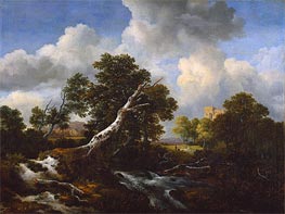 Landscape with a Dead Tree, c.1660/70 by Ruisdael | Canvas Print
