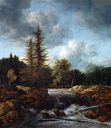 Ruisdael | Landscape with Waterfall | Giclée Canvas Print