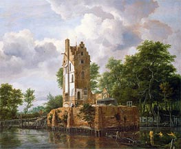 View of Kostverloren Castle on the Amstel, n.d. by Ruisdael | Canvas Print