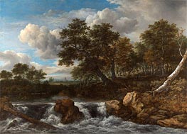 Landscape with Waterfall, c.1668 by Ruisdael | Canvas Print