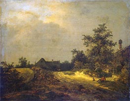 Peasant Cottages in Dunes, 1647 by Ruisdael | Canvas Print