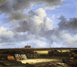 View of Haarlem with Bleaching Grounds, c.1670/75 by Ruisdael | Canvas Print