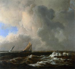 Vessels in a Fresh Breeze | Ruisdael | Painting Reproduction