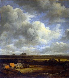 View of Haarlem, c.1670 von Ruisdael | Leinwand Kunstdruck