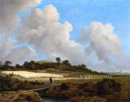 View of Grainfields with a Distant Town, c.1670 von Ruisdael | Leinwand Kunstdruck