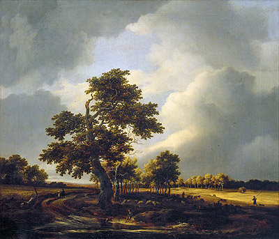 Landschaft mit Hirten und Bauern (Nach dem Sturm), c.1660/70 | Ruisdael