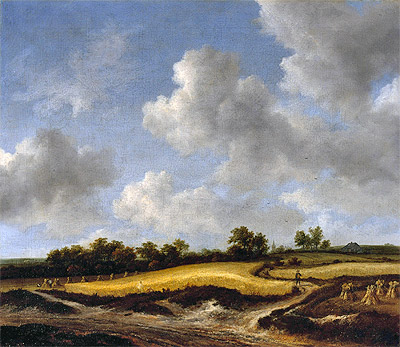 Landschaft mit einem Weizenfeld, c.1655/65 | Ruisdael