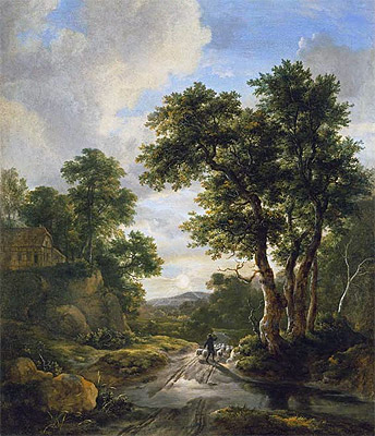 Sonnenaufgang im Wald, c.1670 | Ruisdael