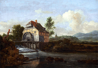 Landschaft mit Wassermühle, c.1680 | Ruisdael