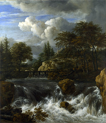 Ein Wasserfall in einer felsigen Landschaft, c.1660/70 | Ruisdael
