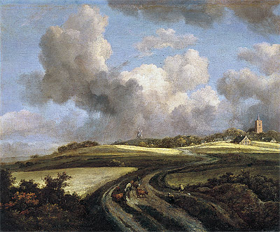 Road through Fields of Corn near the Zuider Zee, c.1660/62 | Ruisdael | Giclée Canvas Print