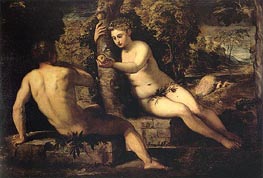 Tintoretto | The Temptation of Adam | Giclée Canvas Print