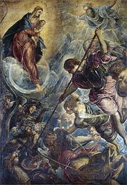 Archangel Michael Fights Satan | Tintoretto | Gemälde Reproduktion