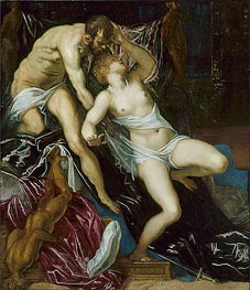 Tintoretto | Tarquin and Lucretia, c.1580/90 | Giclée Canvas Print