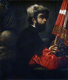 Portrait of a Man as Saint George | Tintoretto | Painting Reproduction