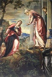 The Visitation (detail) | Tintoretto | Painting Reproduction