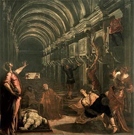 The Finding of the Body of St. Mark, c.1562/66 by Tintoretto | Canvas Print