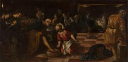 Christ washing the Feet of the Disciples, c.1575/80 by Tintoretto | Canvas Print