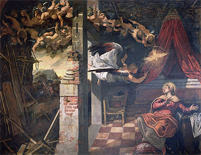 The Annunciation, c.1582/87 | Tintoretto | Giclée Canvas Print