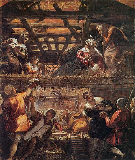 The Adoration of the Shepherds, c.1577/81 | Tintoretto | Giclée Canvas Print
